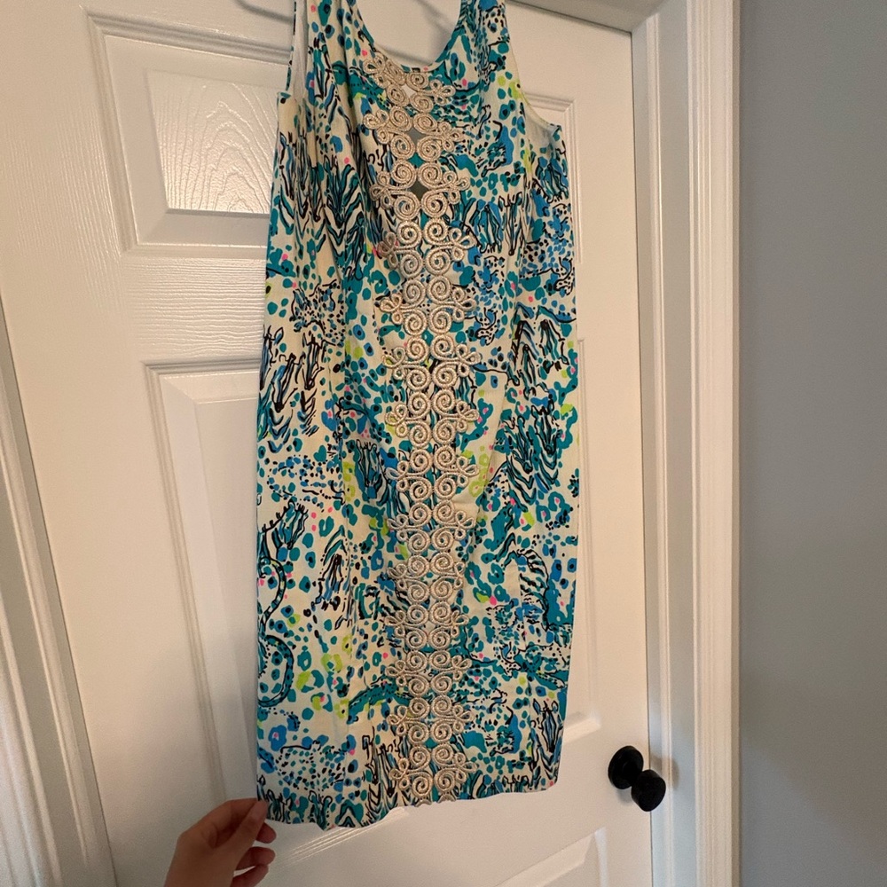 Lilly Pulitzer Blue and Green Mini Dress